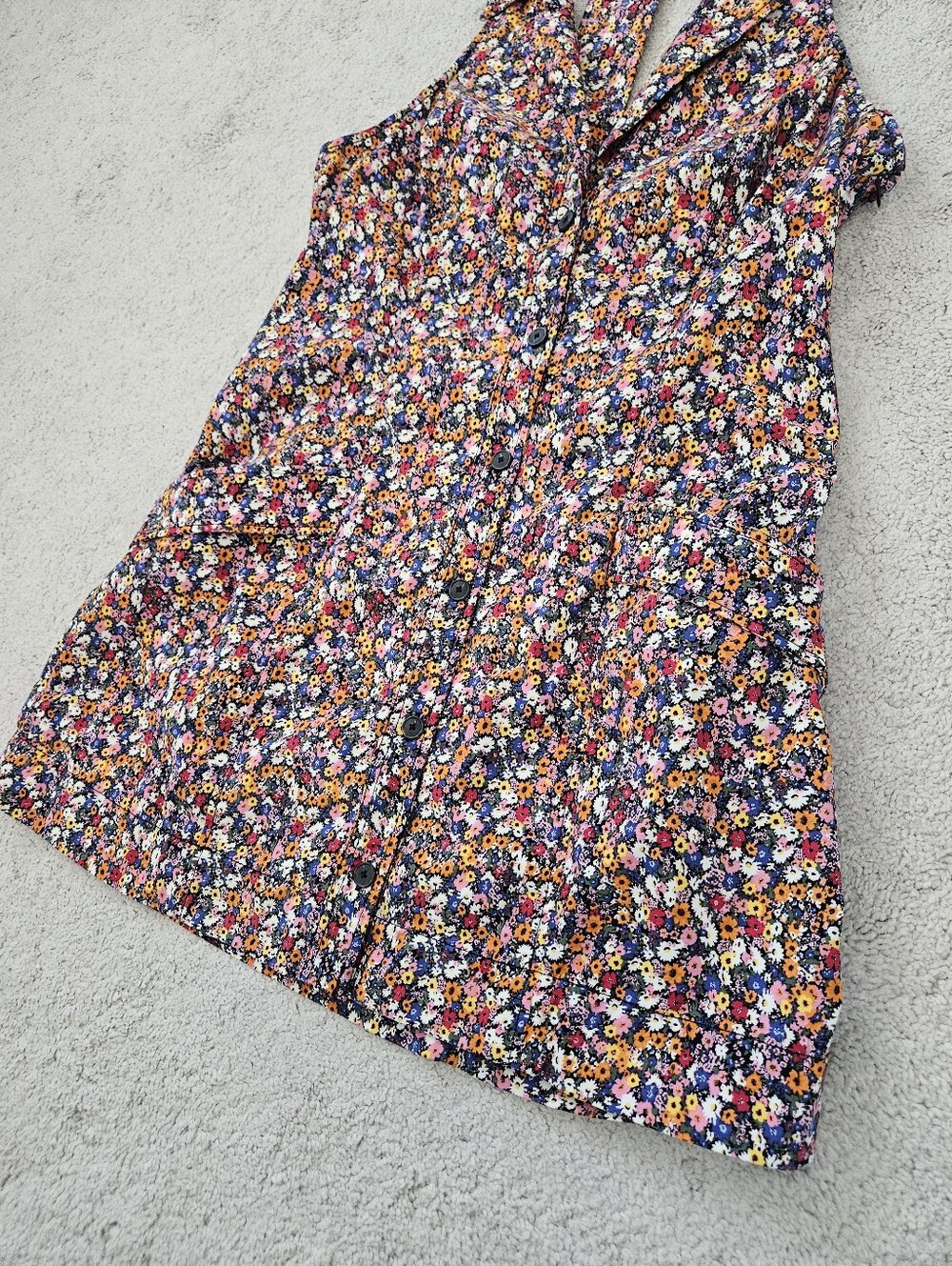 Maeve Anthropologie | Sleeveless T-Back Blazer Mini Dress Multi Floral Women XL - Picture 7 of 9